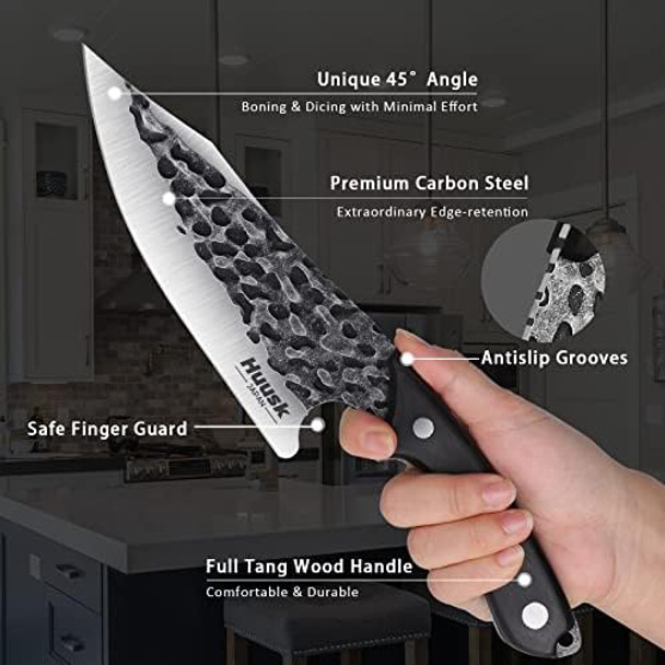 Huusk Collectible Knives Chef Knife & Bbq Knife With Leather Sheath And Box