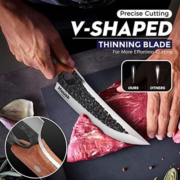 Huusk Chef Knife Set Viking Knives d Chef Knives For Kitchen And Outdoor Camping Bbq