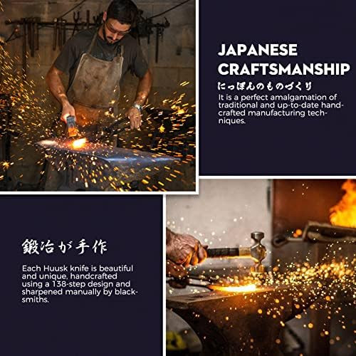 Huusk Chef Knife Set Viking Knives d Chef Knives For Kitchen And Outdoor Camping Bbq