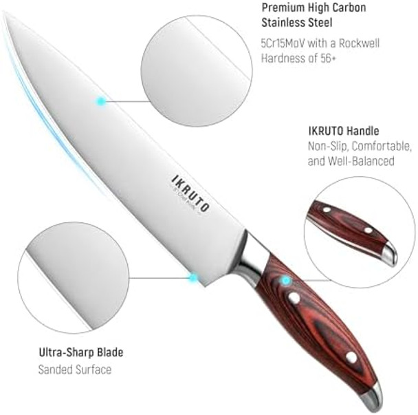 3-Piece Kitchen Knife Set – Includes Ultra-Sharp Chef Knife High Carbon Stainless Steel Blades With Ergonomic Pakkawood Handles Professional Knives Set For Kitchen Elegant Box 3-Piece Kitchen Knife Set – Includes Ultra-Sharp Chef Knife High Carbon Stainless Steel Blades With Ergonomic Pakkawood Handles Professional Knives Set For Kitchen Elegant Box