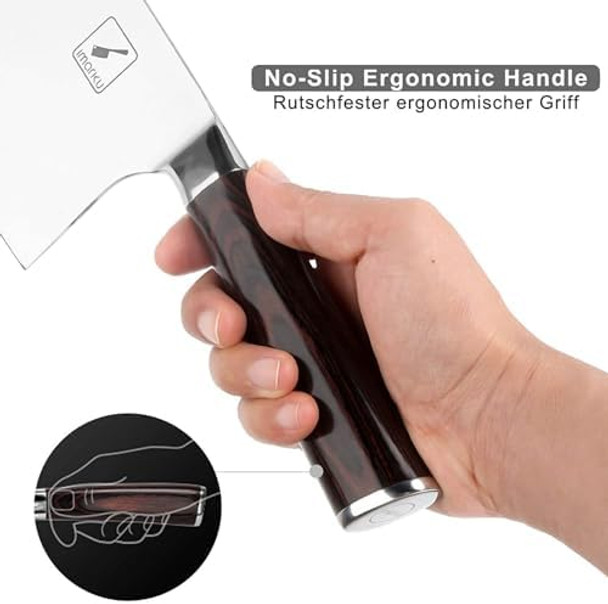 Imarku Cleaver Knife 7 Inch Meat Cleaver - Sus440A Japan High Carbon Stainless Steel Butcher Knife With Ergonomic Handle Ultra Sharp Knife Kitchen Gadgets For Home/Restaurant Perfect Birthday s