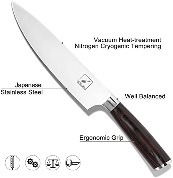 Imarku Chef Knife - 8 Inch Home Essentials Sharp Kitchen Knife And 8 Inch Damascus Chef Knifeergonomic Handle