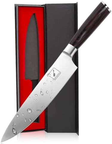 Imarku Japanese Chef Knife And Steak Knives 8 Inch Set Of 6 With Ergonomic Handle And Box Ultra Sharp Knife