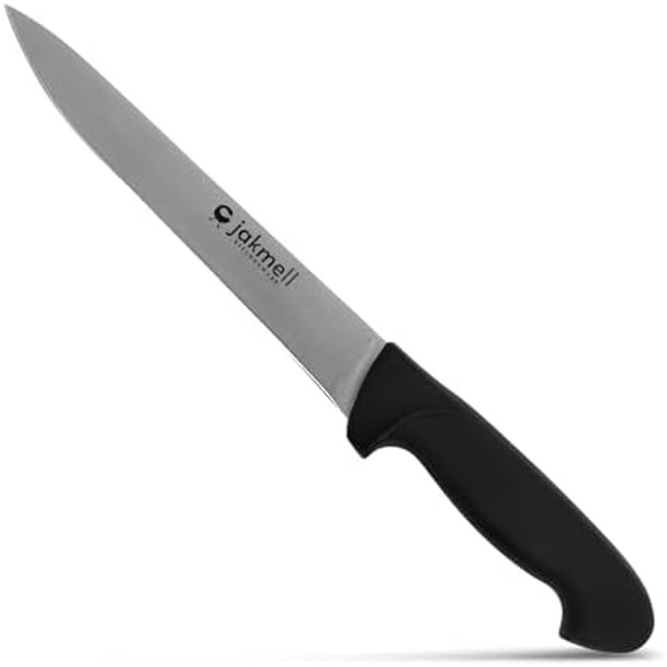 8-Inch Carving Knife Large Stainless Steel Kitchen Knife With Durable Handle Ideal For Meat And Deli