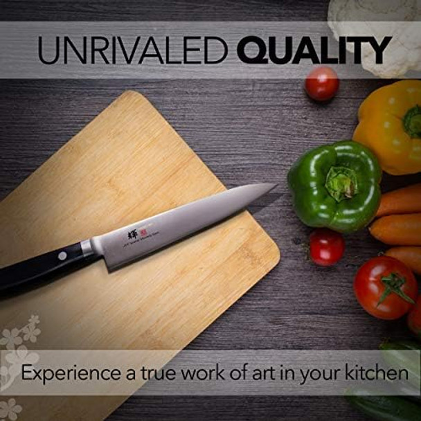Kagayaki Japanese Chef’S Knife Kg-1Es Professional Petty Knife Vg-1 High Carbon Japanese Stainless Steel Pro Kitchen Knife With Ergonomic Pakka Wood Handle 4.7 Inch