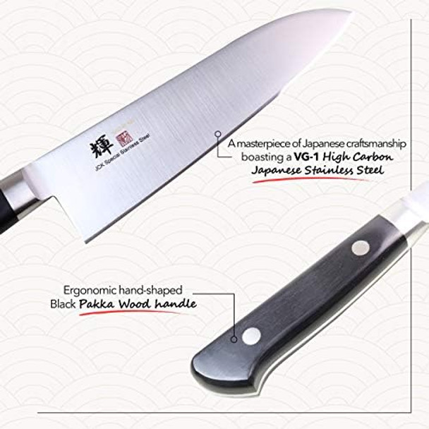 Kagayaki Japanese Chef’S Knife Kg-3Es Professional Santoku Knife Vg-1 High Carbon Japanese Stainless Steel Pro Kitchen Knife With Ergonomic Pakka Wood Handle 7 Inch Kagayaki Japanese Chef’S Knife Kg-3Es Professional Santoku Knife Vg-1 High Carbon Japanese Stainless Steel Pro Kitchen Knife With Ergonomic Pakka Wood Handle 7 Inch