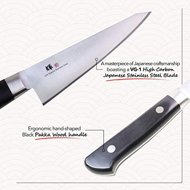 Kagayaki Japanese Chef’S Knife Kg-4Es Professional Honesuki Boning Knife Vg-1 High Carbon Japanese Stainless Steel Pro Kitchen Knife With Ergonomic Pakka Wood Handle 5.9 Inch
