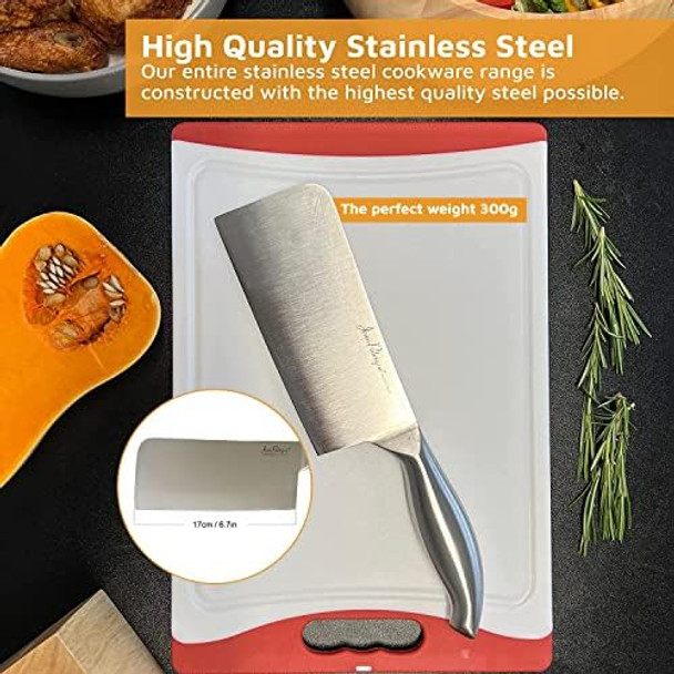 Jean-Patrique Cleaver Butcher Knife - Single Forged With Razor Sharp Edge Cleaver Knife - Kitchen Chopping Knife Meat Cleaver 6.7"/17Cm Jean-Patrique Cleaver Butcher Knife - Single Forged With Razor Sharp Edge Cleaver Knife - Kitchen Chopping Knife Meat Cleaver 6.7"/17Cm
