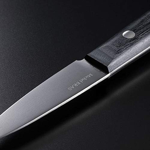 Michel Bras Quotidien No. 1 Kitchen Knife 8 Cm Handcrafted Kitchen Knife Japanese Aus8A Stainless Steel Blade Black Pakkawood Handle Precision And Sharpness For Professional And Home Chefs