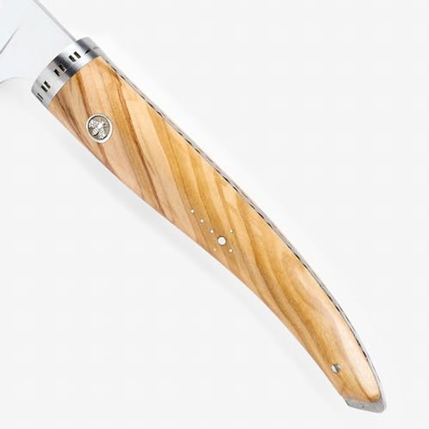 Laguiole En Aubrac Cuisine Gourmet Stainless Fully Forged Steel Made In France Cook'S Chef 'S Knife With Olivewood Handle 7-In / 17.8Cm