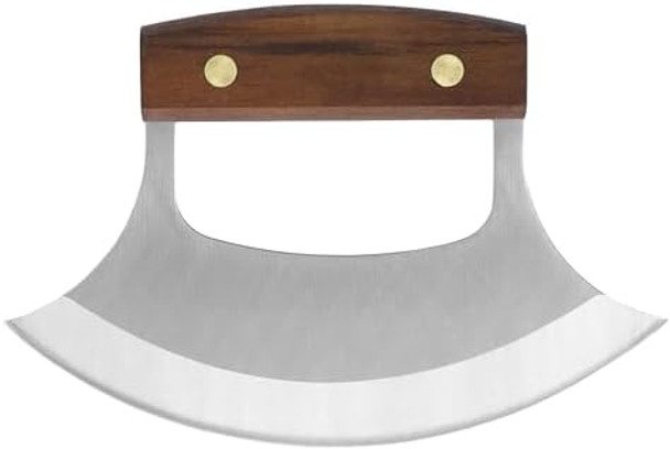 Lamson 7" Ulu Knife With Walnut Handle
