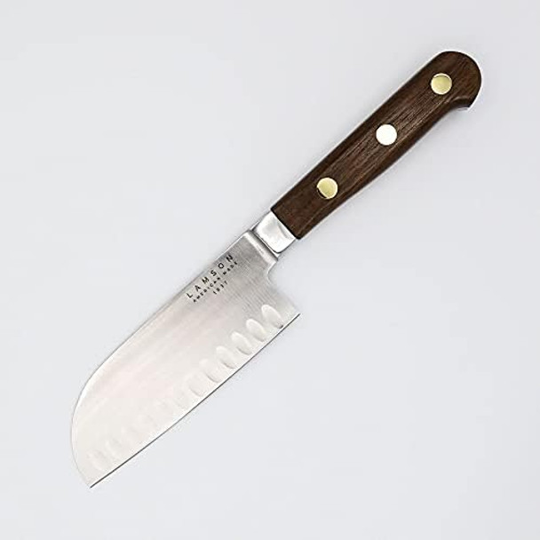 Lamson 5" Santoku Knife Premier Forged Series Hollow Edge (Fire)
