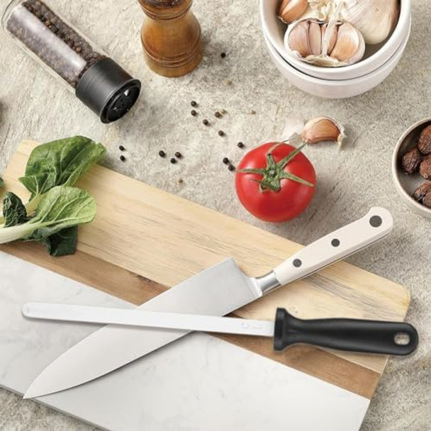 Diamond Coated Ceramic Sharpening Rod Anti Break Carbon Steel Honing Tool With Angle Guides For Chef And Hunting Knives Ceramic Sharpening Knife Sharpener Honing Professional Fine Steel Rod Diamond Coated Ceramic Sharpening Rod Anti Break Carbon Steel Honing Tool With Angle Guides For Chef And Hunting Knives Ceramic Sharpening Knife Sharpener Honing Professional Fine Steel Rod