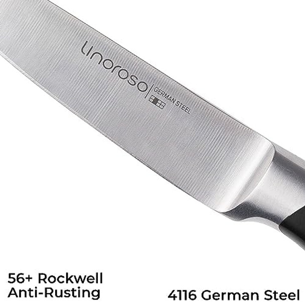 Linoroso Paring Knife 3.5 Inch Small Kitchen Knife With Elegant Box Sharp Forged German Carbon Stainless Steel Fruit Knife Full Tang Ergonomic Handle-Classic Series