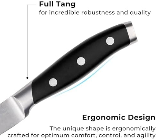 Linoroso Paring Knife 3.5 Inch Small Kitchen Knife With Elegant Box Sharp Forged German Carbon Stainless Steel Fruit Knife Full Tang Ergonomic Handle-Classic Series