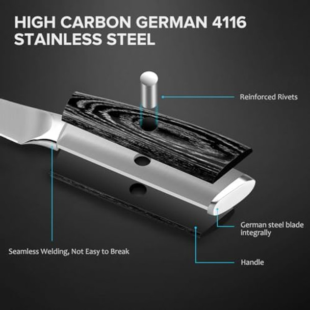 Kitchen Knife Set5’’Chef Knife 3.5”Fruit Knifehigh Carbon Stainless Steel Knives Setpar Knife Kitchen Utility Knives For Vegetable And Fruit Cutting Kitchen Knife Set5’’Chef Knife 3.5”Fruit Knifehigh Carbon Stainless Steel Knives Setpar Knife Kitchen Utility Knives For Vegetable And Fruit Cutting