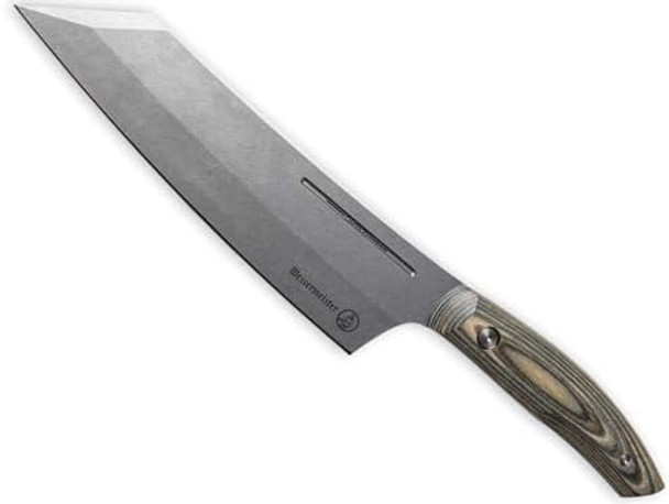 Messermeister Carbon 8” Bunka Chef’S Knife - Bohler K110 High Carbon Steel With A Ceramic Stoash Finish - Resin-Stabilized Wood Handles - Handcrafted In Maniago Italy
