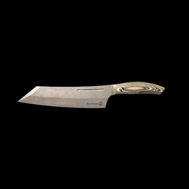 Messermeister Carbon 8” Bunka Chef’S Knife - Bohler K110 High Carbon Steel With A Ceramic Stoash Finish - Resin-Stabilized Wood Handles - Handcrafted In Maniago Italy