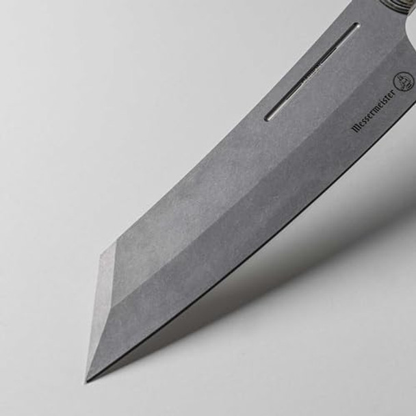 Messermeister Carbon 8” Bunka Chef’S Knife - Bohler K110 High Carbon Steel With A Ceramic Stoash Finish - Resin-Stabilized Wood Handles - Handcrafted In Maniago Italy