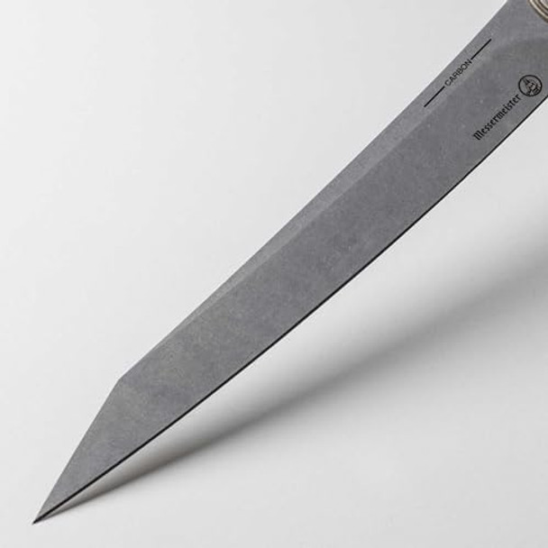 Messermeister Carbon 9” Slicer Knife - Bohler K110 High Carbon Steel With A Ceramic Stoash Finish - Resin-Stabilized Wood Handles - Handcrafted In Maniago Italy Messermeister Carbon 9” Slicer Knife - Bohler K110 High Carbon Steel With A Ceramic Stoash Finish - Resin-Stabilized Wood Handles - Handcrafted In Maniago Italy