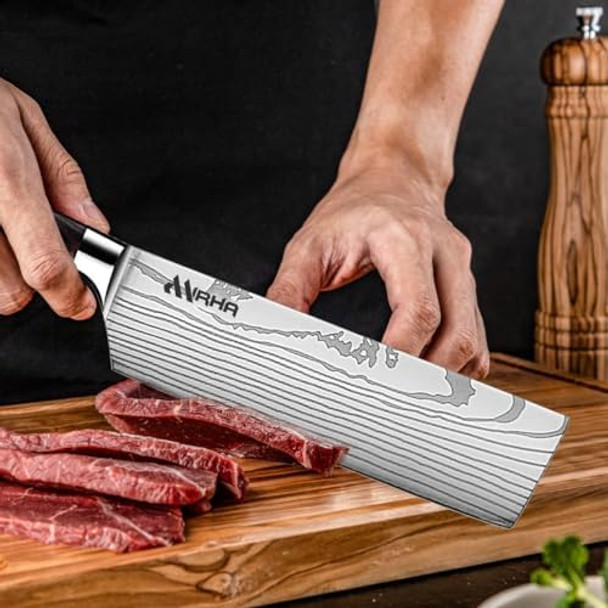 Chef Knife 7" Professional Kitchen Knife High Carbon Stainless Steel Blade Ultra-Sharp Multipurpose Cutting Tool Ergonomic Non-Slip Handle Perfect For Meat Vegetables And Fish Chef Knife 7" Professional Kitchen Knife High Carbon Stainless Steel Blade Ultra-Sharp Multipurpose Cutting Tool Ergonomic Non-Slip Handle Perfect For Meat Vegetables And Fish