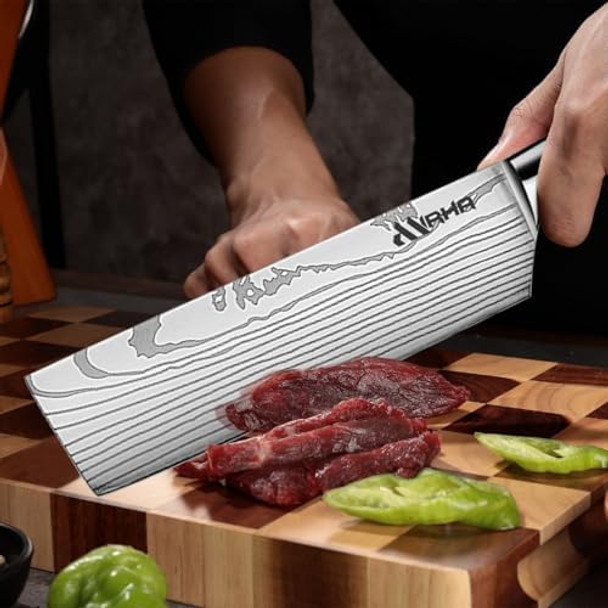 Chef Knife 7" Professional Kitchen Knife High Carbon Stainless Steel Blade Ultra-Sharp Multipurpose Cutting Tool Ergonomic Non-Slip Handle Perfect For Meat Vegetables And Fish Chef Knife 7" Professional Kitchen Knife High Carbon Stainless Steel Blade Ultra-Sharp Multipurpose Cutting Tool Ergonomic Non-Slip Handle Perfect For Meat Vegetables And Fish