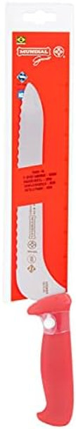 Mundial R5620-9E 9 In Offset Serrated Bread Or Sandwich Knife With Red Handle