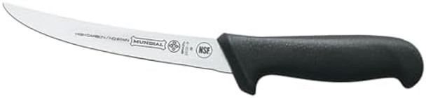 Mundial Pro Series 6 In Curved Boning Knife With Narrow Semi-Stiff Blade Black Handle