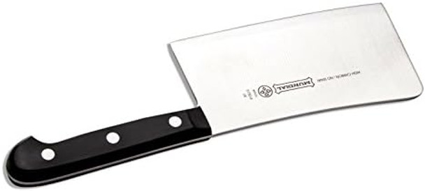 Mundial 5100 Series Meat Cleaver Carbon Stainless Steel Meat Cleaver With Full Tang Razor Sharp Edge With Polyacetal Handle Black Series