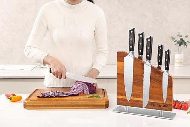 Magnetic Knife Block Without Knivesmagnetic Universal Stands With Strong Enhanced Magnets Strip Kitchen Storage Cutlery Large Organizer ，Knife Holder For Kitchen Organizer