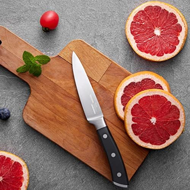 Oaksware Paring Knife 4 Inch Small Kitchen Knife Ultra Sharp German Stainless Steel Fruit And Vegetable Cutting Chopping Knives - Full Tang Ergonomic Handle
