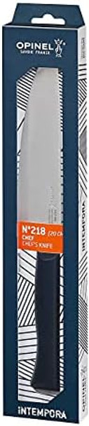 Opinel Intempora 8 Inch Chef Knife – Full Tang Construction Classic Size For Chopping Slicing Prep Work Made In Portugal Silver 002218