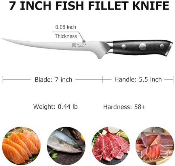 Paudin Fillet Knife + Chef Knife Paudin Fillet Knife + Chef Knife