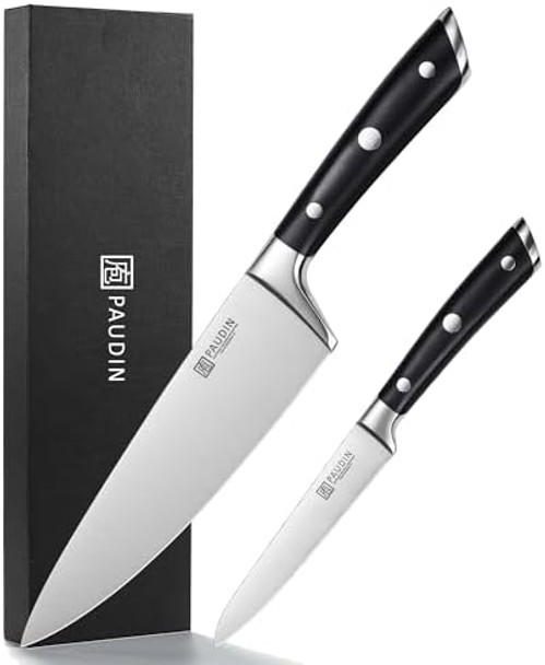 Paudin Chef Knife 8" + Utility Knife 5" Paudin Chef Knife 8" + Utility Knife 5"