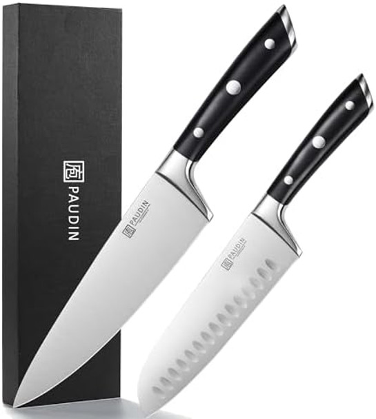Paudin Chef Knife 8" + Santoku Knife 7"