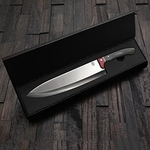 Prince Of Scots 9 Inch Double Bevel Chef Knife With Pakkawood Quad Tang Handle Prince Of Scots 9 Inch Double Bevel Chef Knife With Pakkawood Quad Tang Handle