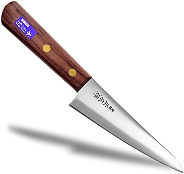 Seki Japan Masahiro Japanese Professional Boning Knife Honesuki Knifetraiangle Type 150 Mm (5.9 Inch) Japanese Carbon Steel Kitchen Cutlery Chef Knives With Rose Wood Handle