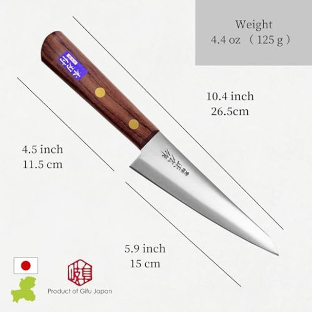 Seki Japan Masahiro Japanese Professional Boning Knife Honesuki Knifetraiangle Type 150 Mm (5.9 Inch) Japanese Carbon Steel Kitchen Cutlery Chef Knives With Rose Wood Handle Seki Japan Masahiro Japanese Professional Boning Knife Honesuki Knifetraiangle Type 150 Mm (5.9 Inch) Japanese Carbon Steel Kitchen Cutlery Chef Knives With Rose Wood Handle