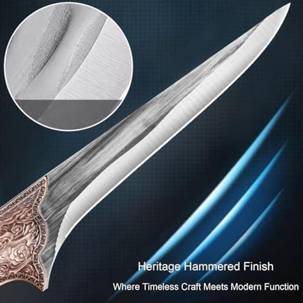 6 Inch Boning Knife - Curved Semi-Stiff Blade For Meat Cutting Filleting & Deboning Ultra Sharp Butcher Knife With Non-Slip Ergonomic Handle For Chefs Home Kitchen & Culinary Use 6 Inch Boning Knife - Curved Semi-Stiff Blade For Meat Cutting Filleting & Deboning Ultra Sharp Butcher Knife With Non-Slip Ergonomic Handle For Chefs Home Kitchen & Culinary Use
