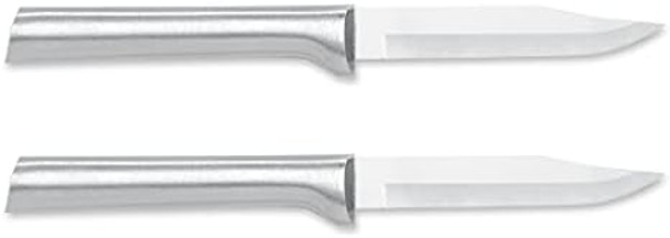 Rada Cutlery Regular Paring Knife (R101) 3.25" Stainless Steel Hollow Ground Blade Made In Usa Made In Usa Silver Handle
