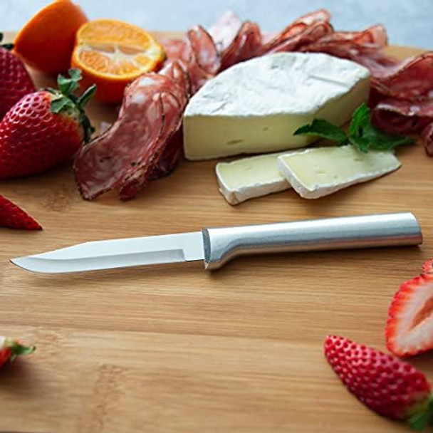 Rada Cutlery Regular Paring Knife (R101) 3.25" Stainless Steel Hollow Ground Blade Made In Usa Made In Usa Silver Handle