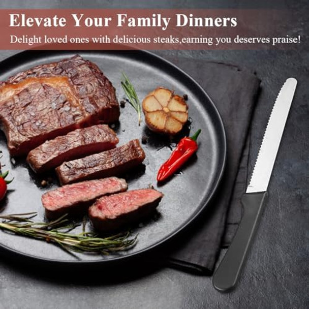Steak Knives Set Of 12 Stainless Steel Steak Knife Set Serrated Steak Knives s For Home Restaurant Parties Wedding Camping Outdoor