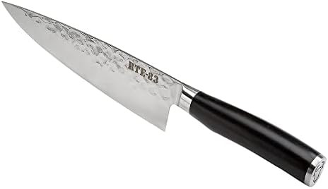 Route 83 Classic Xl Chef'S Knife Handmade Hammered German Steel Ebony Wood