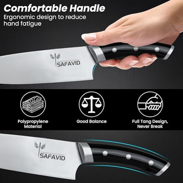 Precision 13-Inch German Chef Knife 8-Inch Blade 5-Inch Ergonomic Handle – High-Carbon Stainless Steel Razor-Sharp Edge For Professional & Home Cooking