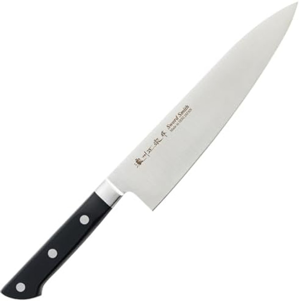 Chef Knife 8.2 Inch Japanese Knife 濃州正宗作 Stainless Steel Black Handle Kitchen Knife Houcho