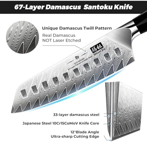 Damascus Chef Knife 7 Inch With Magnetic Knife Block Double Sided Magnetic Knife Holderjapanese Steel Damascus Kitchen Knife
