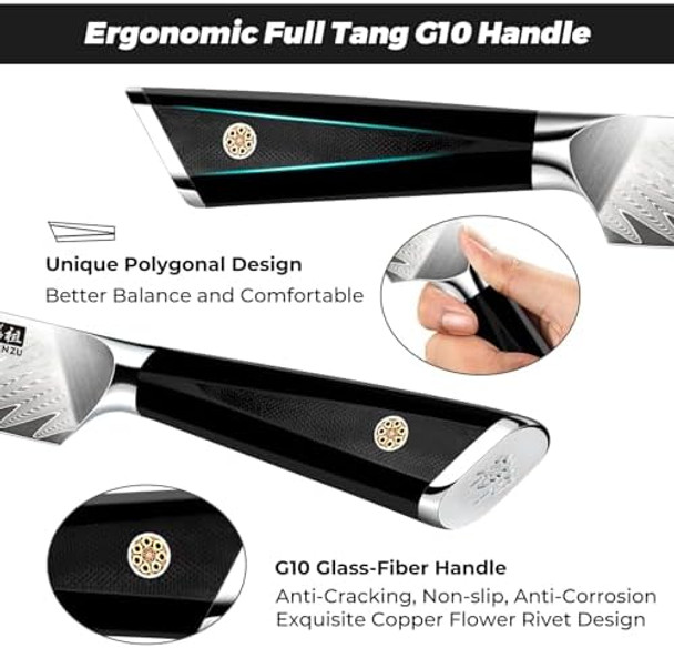 Damascus Chef Knife 6 Inch With Magnetic Knife Block Double Sided Magnetic Knife Holderjapanese Steel Damascus Kitchen Knife