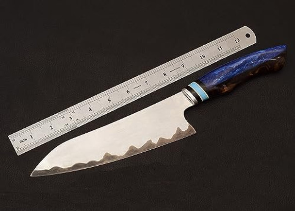 Custom Handmade 440 C Blade Chef Kitchen Knife With Wooden Scabbard