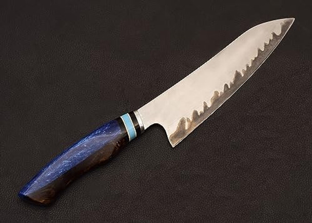 Custom Handmade 440 C Blade Chef Kitchen Knife With Wooden Scabbard