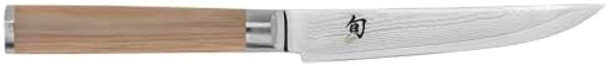 Shun Classic Blonde 4.75" Steak Knife Handcrafted Japanese Knife Vg-Max Core With Damascus Stainless Steel Cladding Pakkawood Handle Serrated Steak Knife For Professional And Home Chefs Shun Classic Blonde 4.75" Steak Knife Handcrafted Japanese Knife Vg-Max Core With Damascus Stainless Steel Cladding Pakkawood Handle Serrated Steak Knife For Professional And Home Chefs